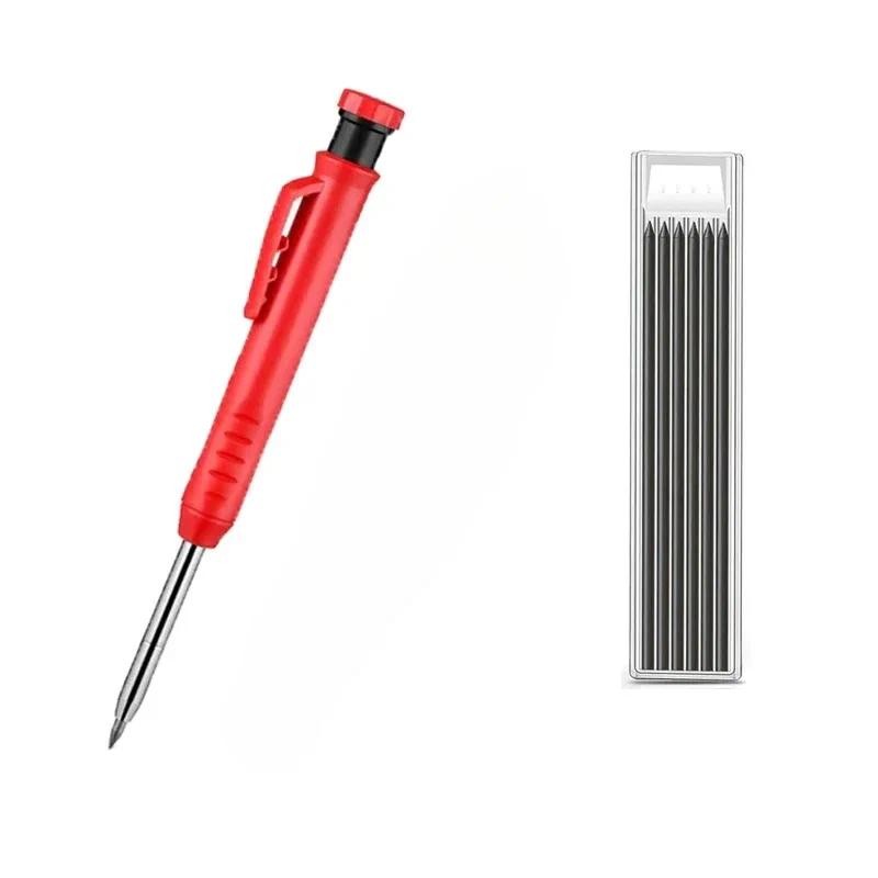 

Solid Carpenter Pencil Set Woodworking Tools Mechanical Pencil 5 Colors Refill Construction Job Tools Carpentry Marking Scriber