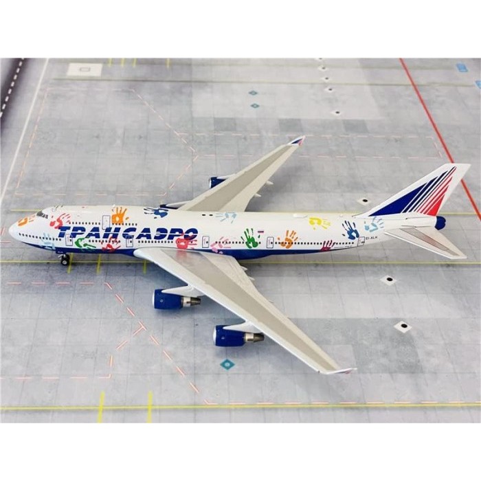 Pesawat Terbang Transaero B747-400 EI-XLK  Phoenix Skala 1/400 Diecast