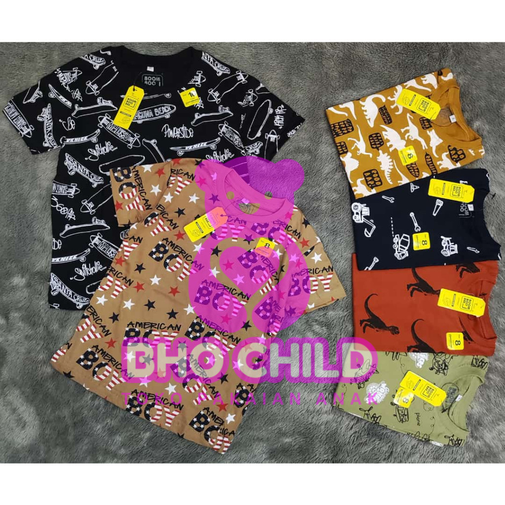 KAOS ANAK LAKI PRINTING BOOMBOOBEE BAJU ATASAN ANAK LAKI FASHION TERLARIS BAHAN KATUN