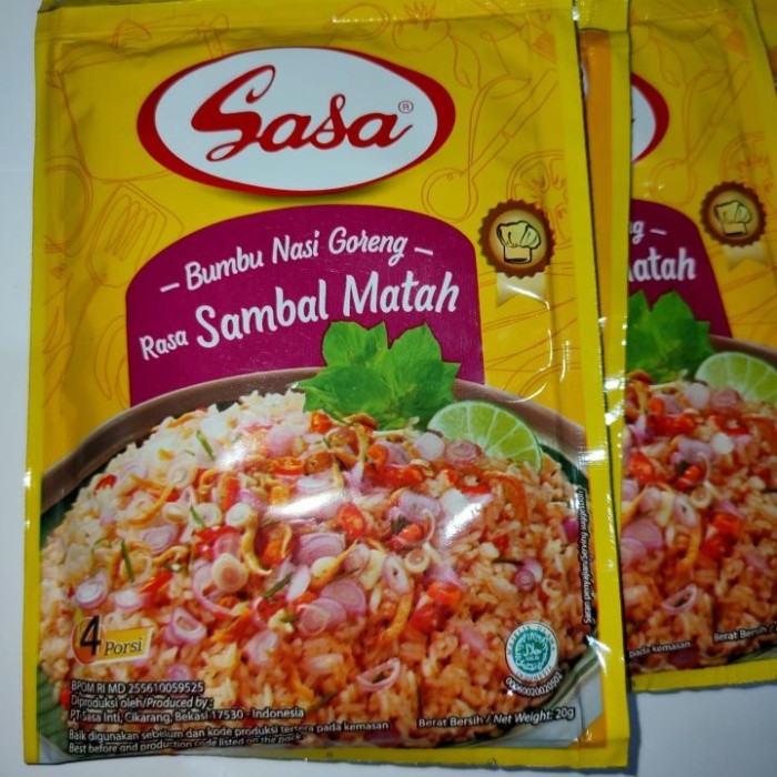 

NEW ITEM SASA BUMBU NASI GORENG SAMBAL MATAH 20G BAHAN MASAK