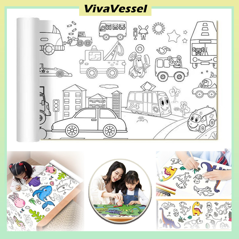 

3 Meter Graffiti Scroll/ Kertas Mewarnai Jumbo Anak/ Graffiti Scroll Besar /Coloring Roll Paper