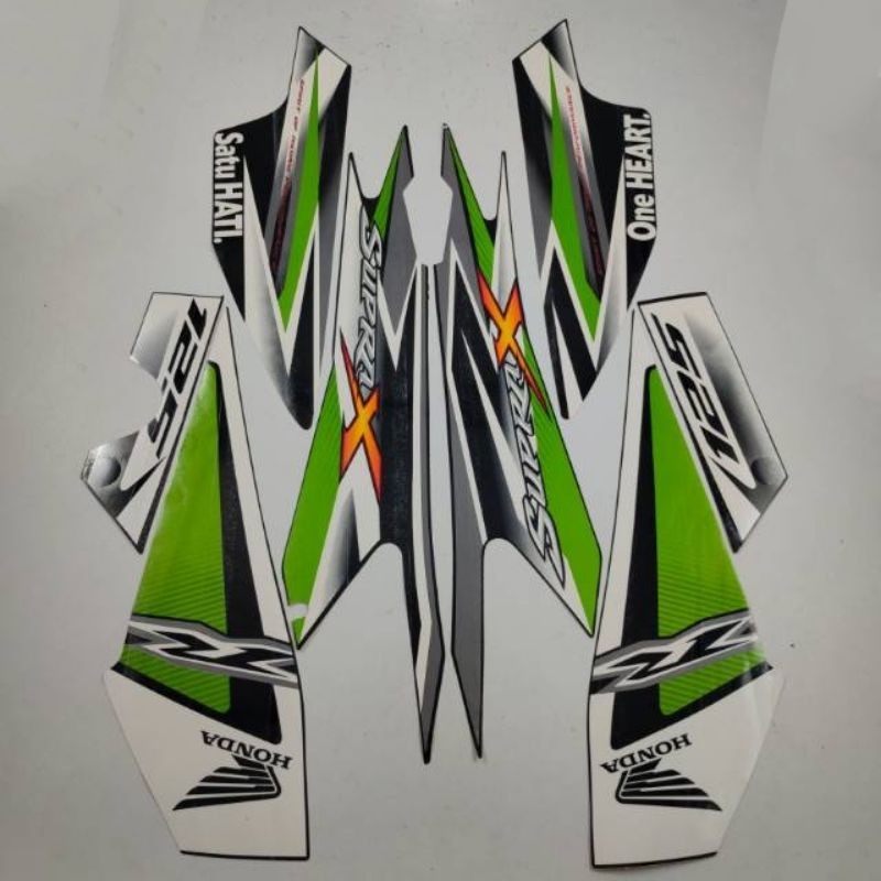 STRIPING STICKER SUPRA X 125 R TAHUN 2013 HIJAU