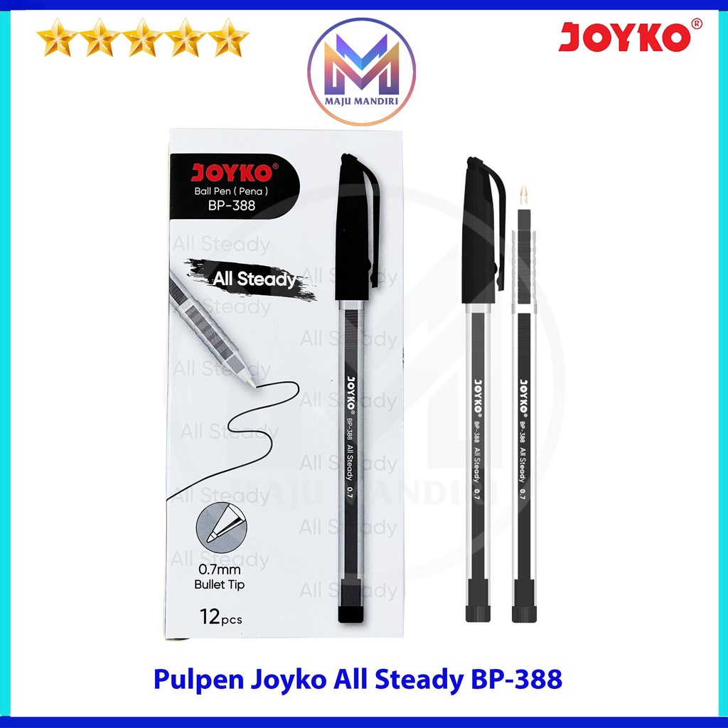 

Pulpen Joyko BP-388 All Steady Tinta Hitam