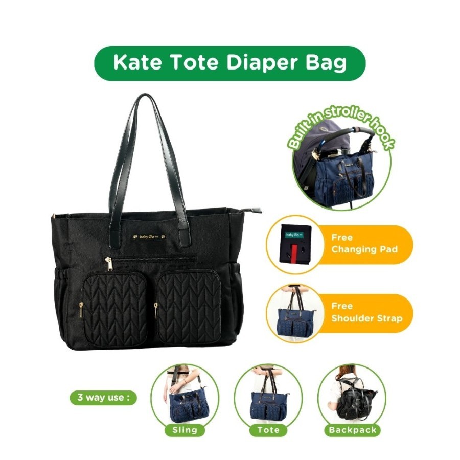 BabyGO Inc Kate Tote Diaper Bag Tas Popok Bayi dan Anak