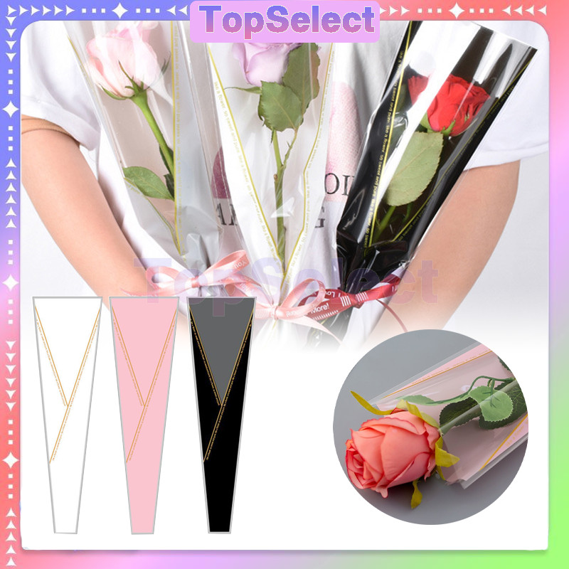 

Plastik Bungkus Bunga 50 Lembar Plastik Bunga Wrapping Single Flower Packing