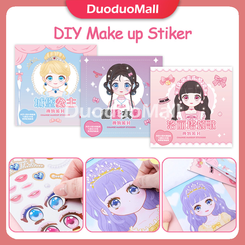 

DIY Buku Stiker Change Makeup / Make Up Princess Sticker Book