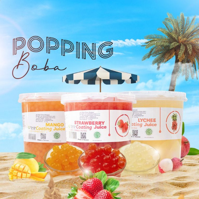 

Toserda-topping minuman popping boba strawberry, lychee, kiwi, coffee 1 kg toping bola meletus-undefined