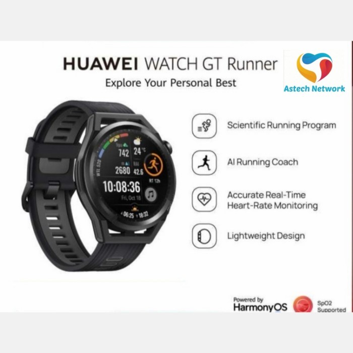 HUAWEI WATCH GT RUNNER GARANSI RESMI - Grey