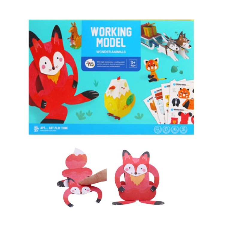 

LARIS-Joan Miro Working Model 3D Wonder Animals origami kertas seni mainan