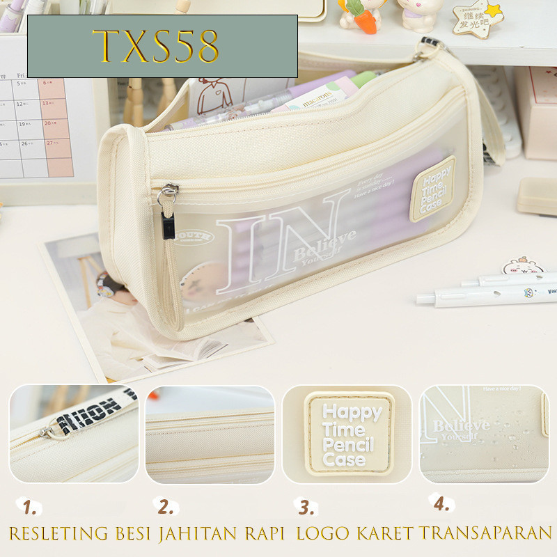 

HJK TXS58 Kotak Tempat Pensil Happy Time Pencil Case Believe In Yourself MKT