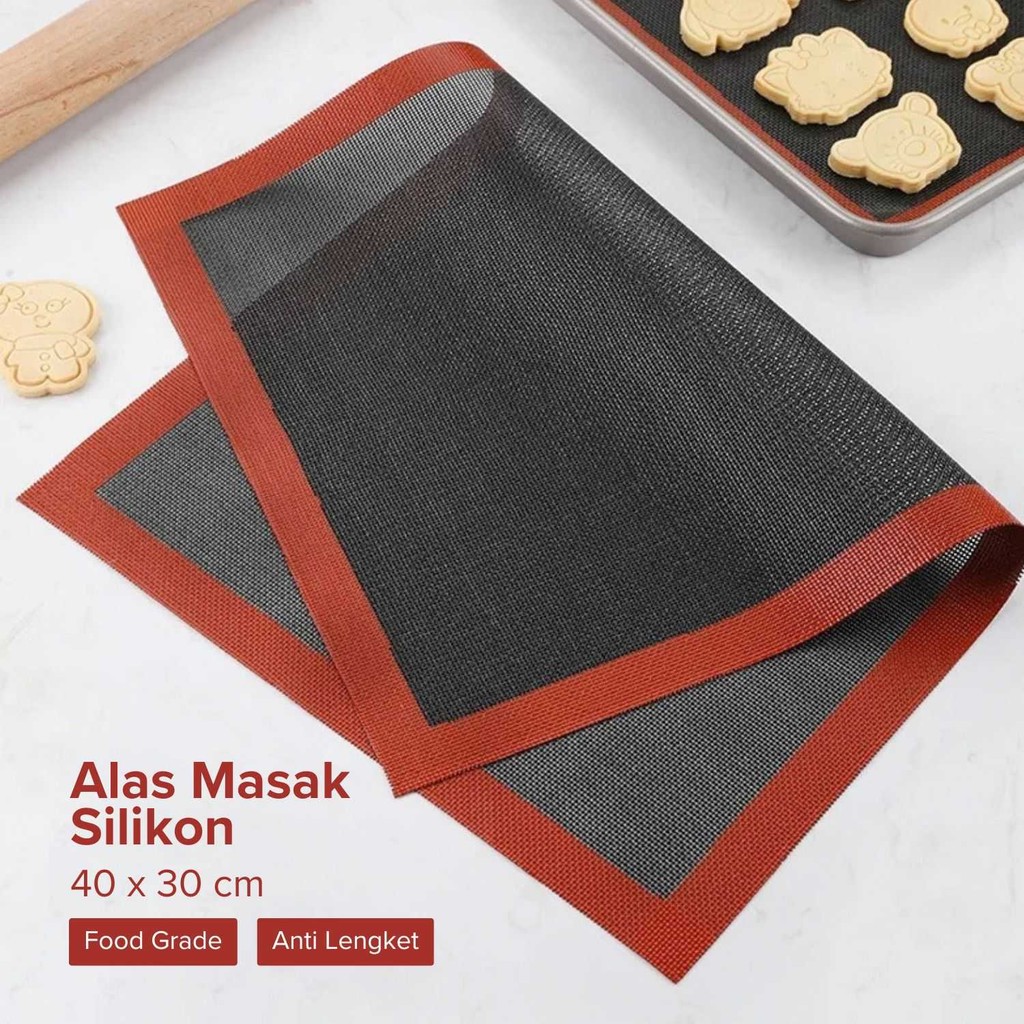 

GTLCONIE Alas Masak Silicone Non Stick Oven Baking Tray Mat 40x30cm - A004