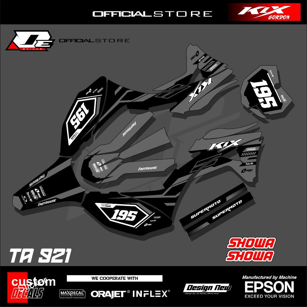 Decal Stiker KLX GORDON Fullbody Decal Gordon Decal Stiker Variasi List Simpel Klx Gordon