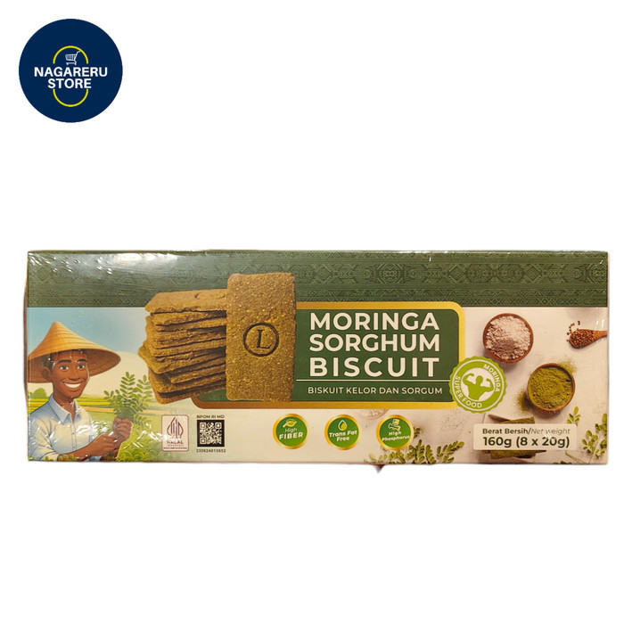 

La moringa sorghum biscuit (biskuit kelor dan sorgum) 160gr