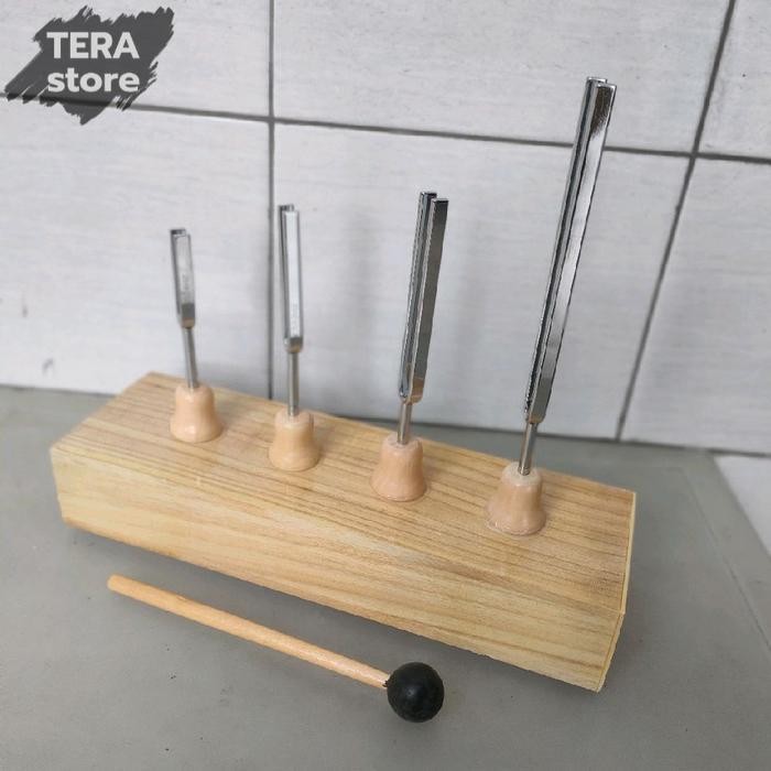4 bh garpu tala dengan kotak dudukan frekuensi c 128 c 256 c 512 c 1024 hz alat peraga