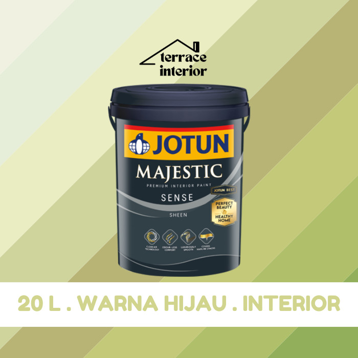 Cat Tembok Majestic Sense Interior Jotun warna Hijau-Green 20 L