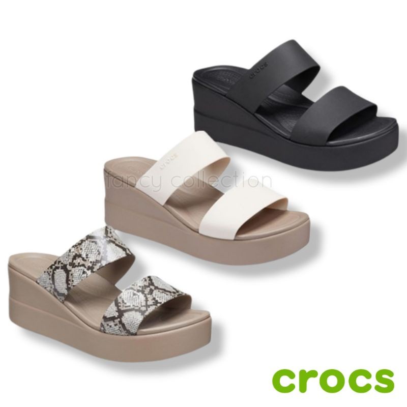DOMOR_SHOP SANDAL WANITA CROCS BROOKLYN MID WEDGES