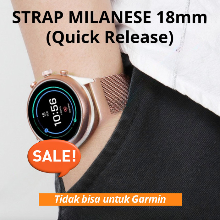18mm MILAN Strap Fossil Gen 4 41mm Venture HR Women Magnet Stainless