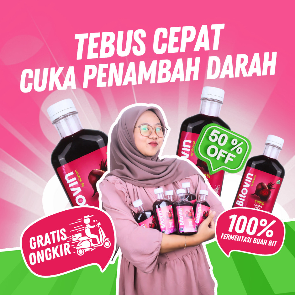 

BITOVIN - Cuka Buah Bit Original - Penambah Darah Secara Alami - Solusi Untuk Kesehatan Jantung
