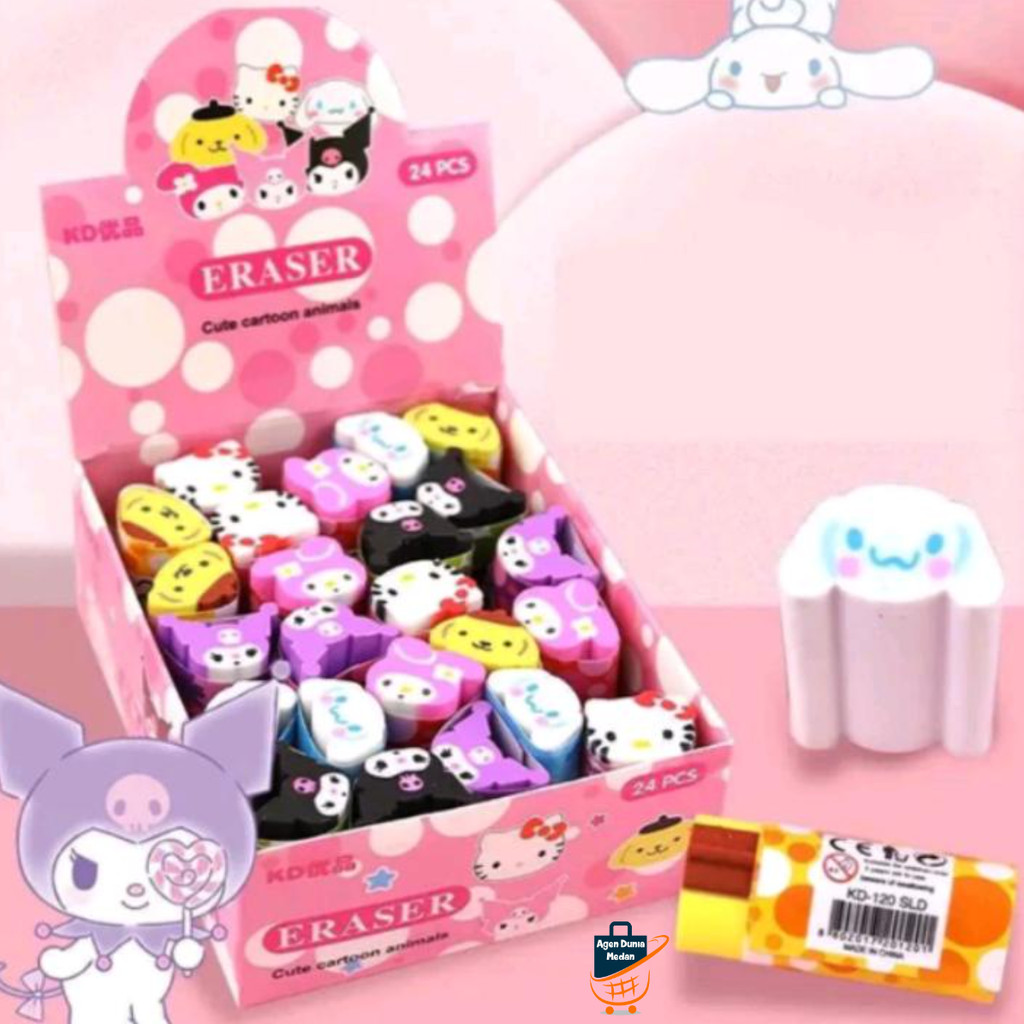 

Penghapus SANRIO Kuromi Purin Cinnamorool MIni Lucu Unik KD-120 SLD