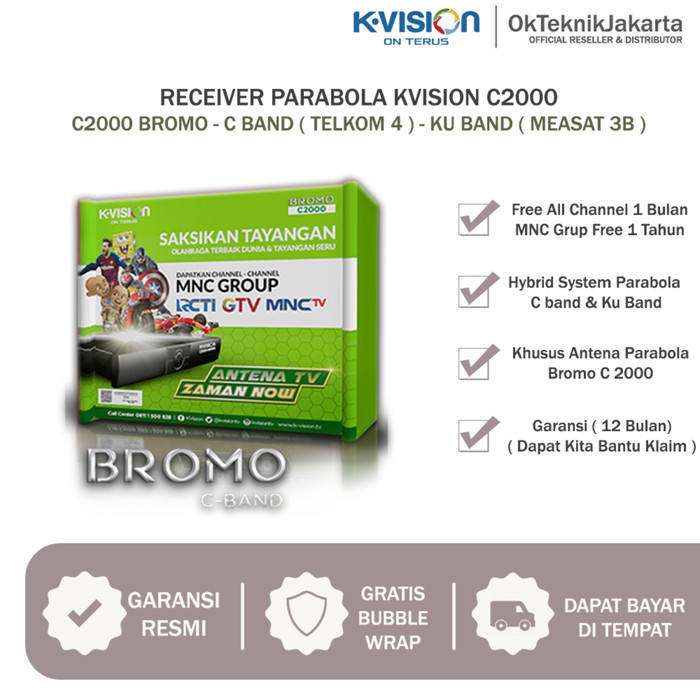 Receiver Parabola K-Vision Bromo C2000 HD C Band