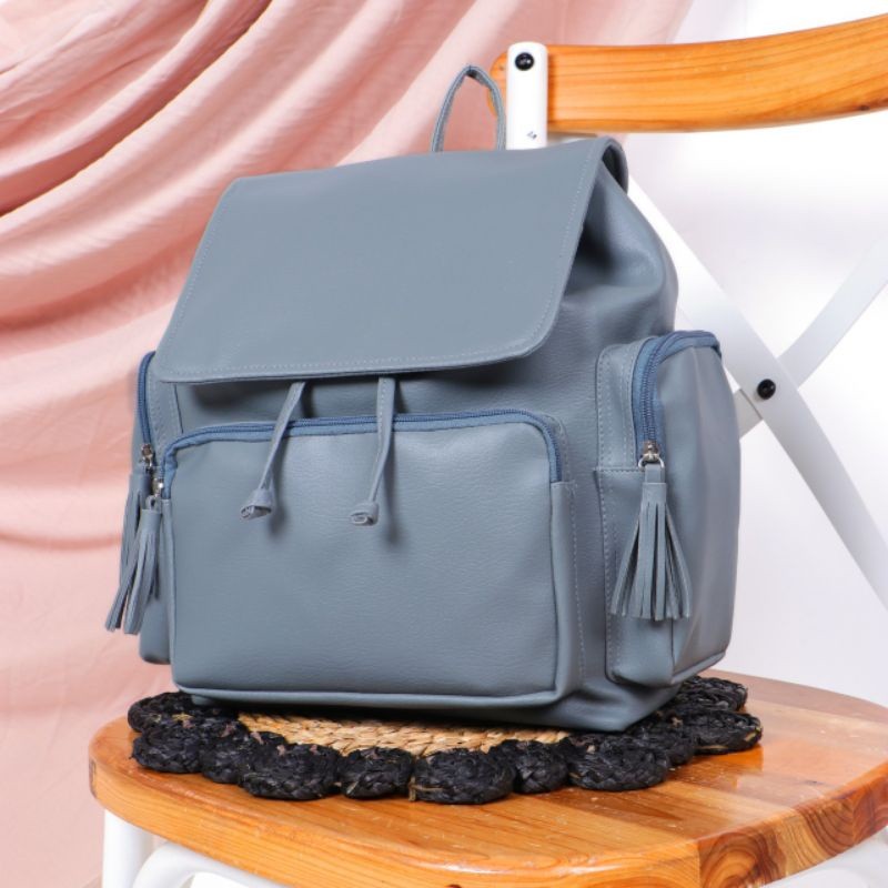 Ransel Sekolah Kulit Wanita Backpack Wanita Tas Kuliah PRSK3