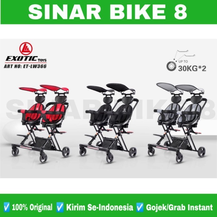 ZAHEERA - STROLLER BABY EXOTIC ET LW 366 KANOPI UNTUK BAYI KEMBAR