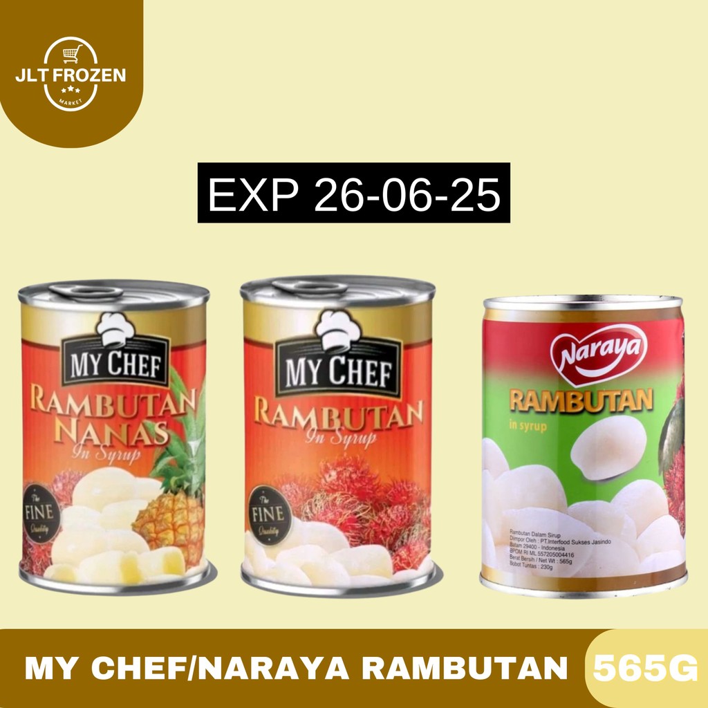 

My Chef / Naraya Rambutan 565g / Rambutan Nanas / Buah Kaleng / Rambutan Kaleng