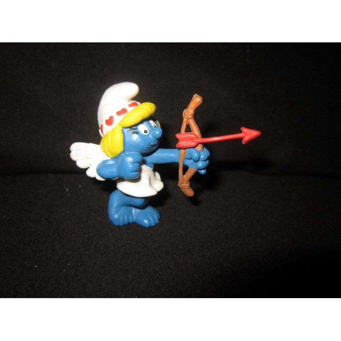 smurf shcleich vintage figure smurfin cupid love