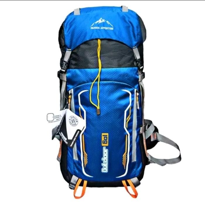 Tas gunung 60 liter progres terbaru # tas keril # tas camping # tas hiking # - biru