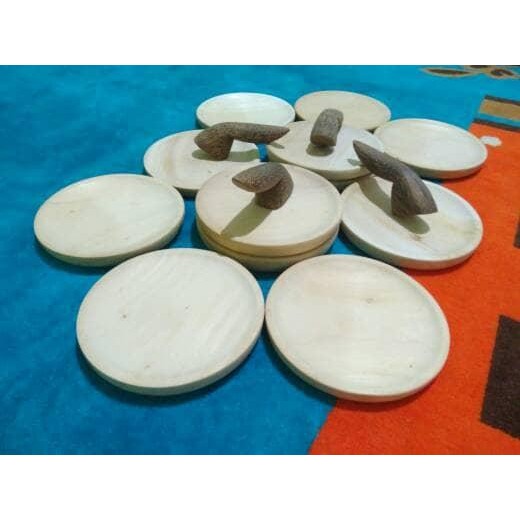 Cobek Kayu D18 + Ulekan Kayu Kelapa