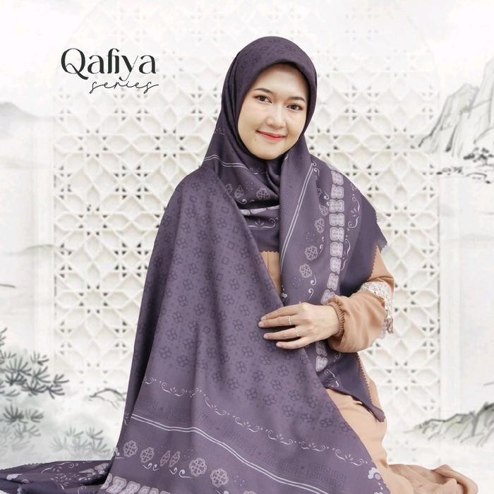 GAFIE hijab jilbab syar'i jumbo 140x140cm jilbab kekinian jilbab motif Voal - ungu terong qamiya TER