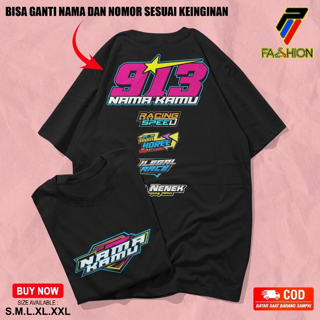 KAOS CUSTOM RACING - TSHIRT CUSTOM RACING BISA REQUEST NAMA & NOMOR SESUAI KEINGINAN SABLON DTF PMF0