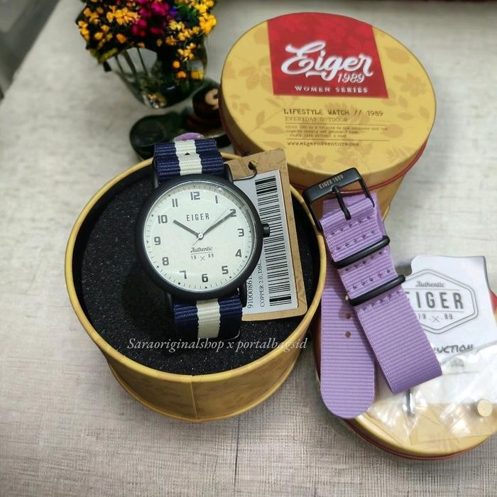 Eiger WS Copper 2.0 Jam tangan Analog Wanita Original Free Strap & Battery - Navy 2.0