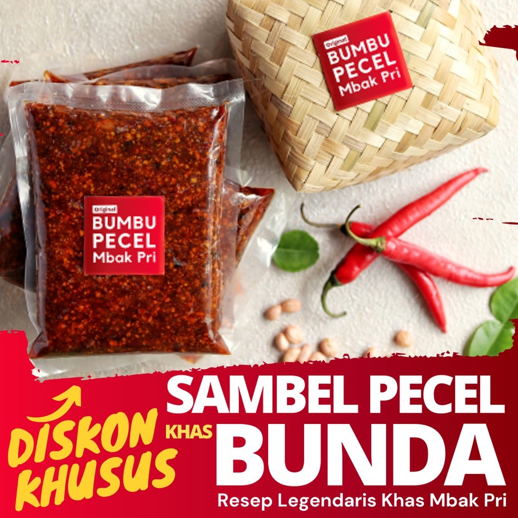 

PROMO Original Bumbu Sambel Pecel Bunda Mbak Pri Khas Madiun