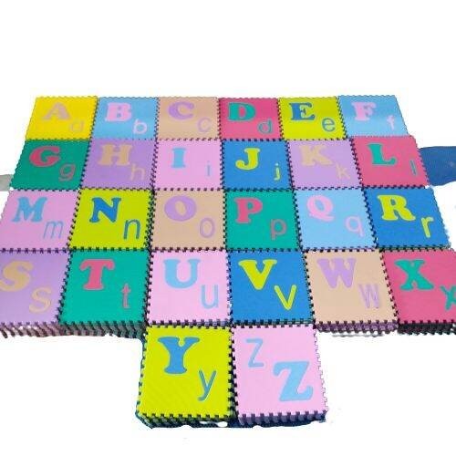 Evamat puzzle alfabet abjad 30x30x1 cm matras lantai