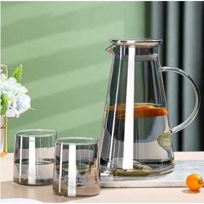 

GIANXI Teko Pitcher Kaca Tahan Panas Api Water Jug 1.8L with 2 Cups - GX18