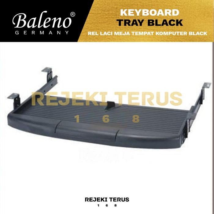Rak Keyboard Tray HITAM Rel Laci Tempat Tatakan Keyboard Meja Komputer