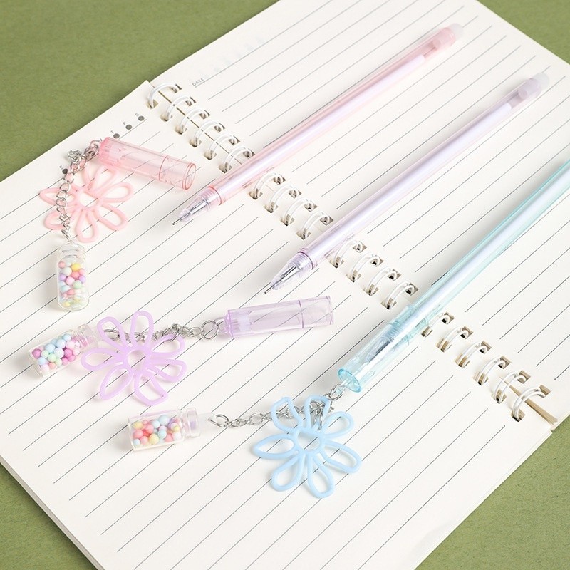 

JHM Pulpen Lucu Aesthetic Pena Gantungan Botol Bunga Fancy Pen Pena Gel Bolpen Unik warna pastel cute Bola Salju Warna Warni Alat Tulis Kantor