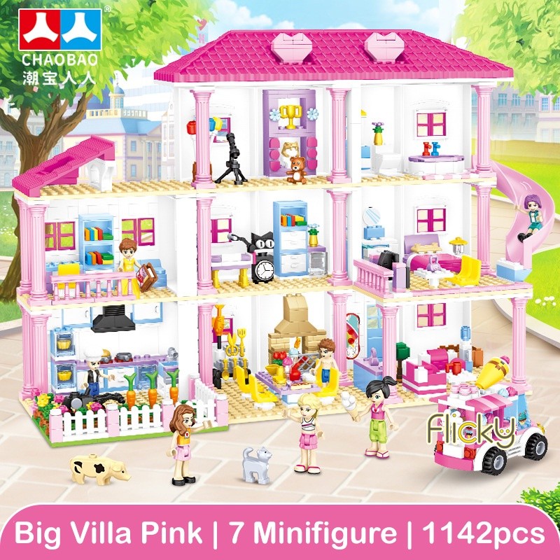 prabuaranSHOPMainan Bricks Chaobao 7460 Pink Big Villa
