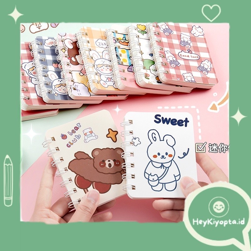 

NOTEBOOK RING MOTIF / BUKU A7 CATATAN RING / BUKU TULIS RING PGS