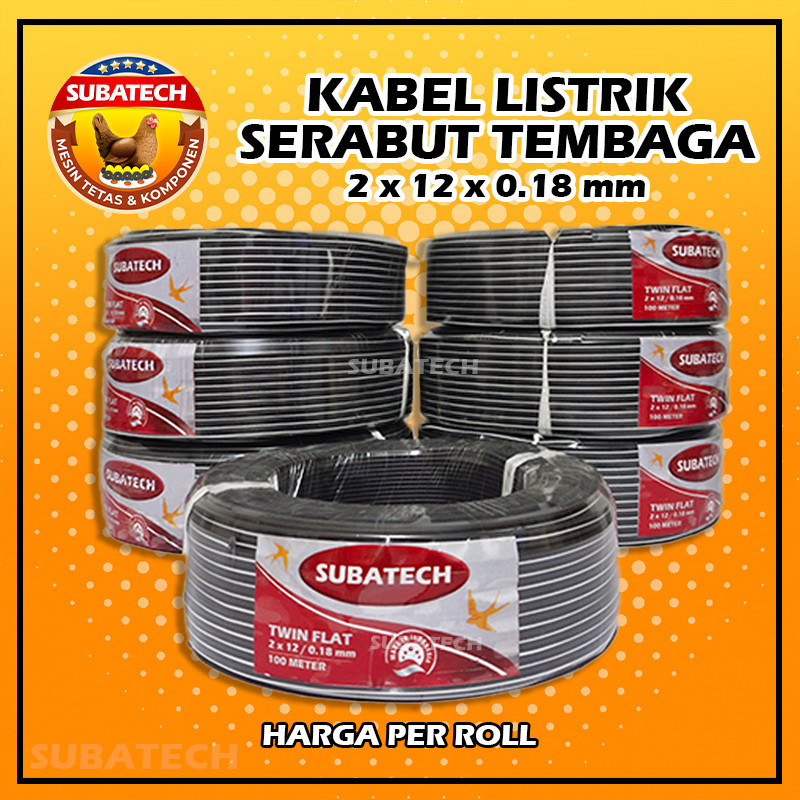 Kabel ROLL Listrik Ganda Serabut Isi-100Meter/1 Roll TERLARIS