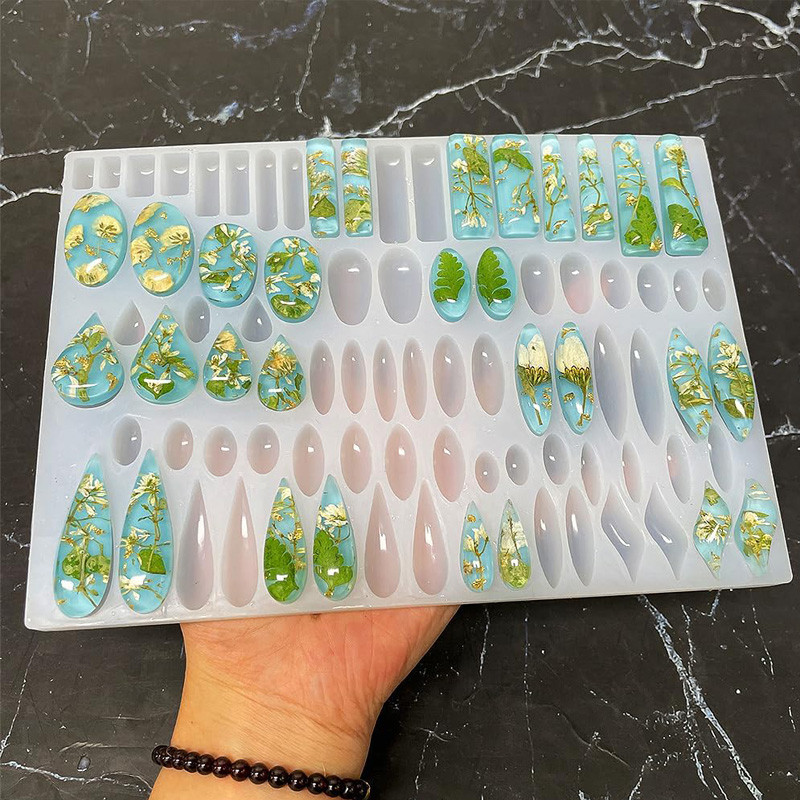 

Large Resin Jewelry Molds for Resin Casting Pendant Mold for DIY Water Drop Gem Cabochon Pendant Earring Necklace Jewelry Making