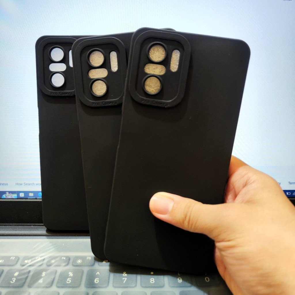 Case Xiaomi Redmi Note 10, Note 10S, Note 10 Pro Softcase Pro Camera Black Matte Hitam Solid