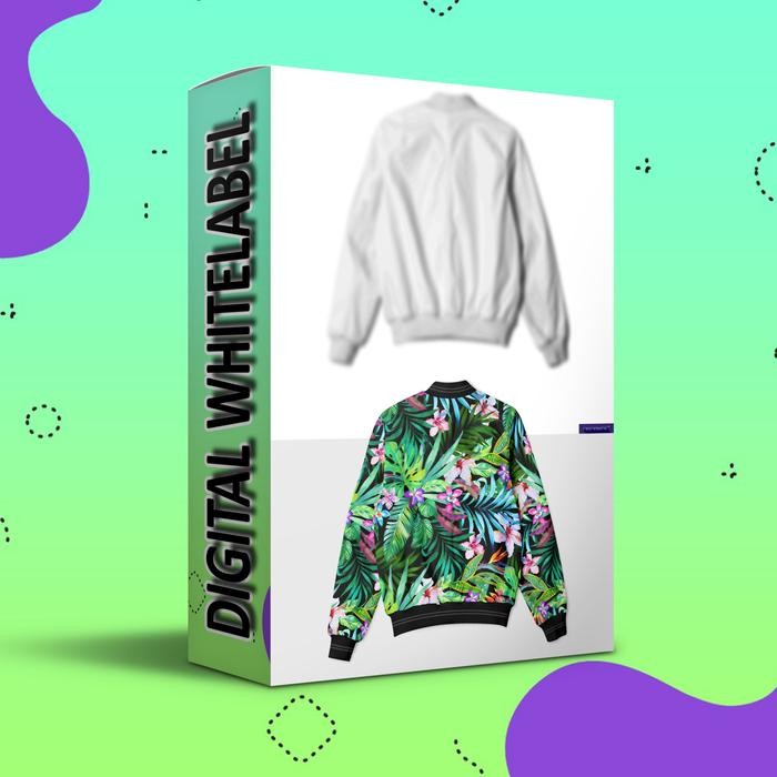 Mockup Jaket Bomber dengan Tampilan Profesional