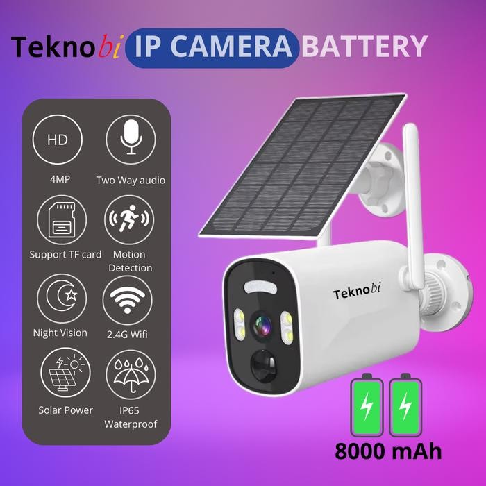 Teknobi DG5 IP Camera CCTV Solar Kamera CCTV Portable Baterai Waterproof Wireless