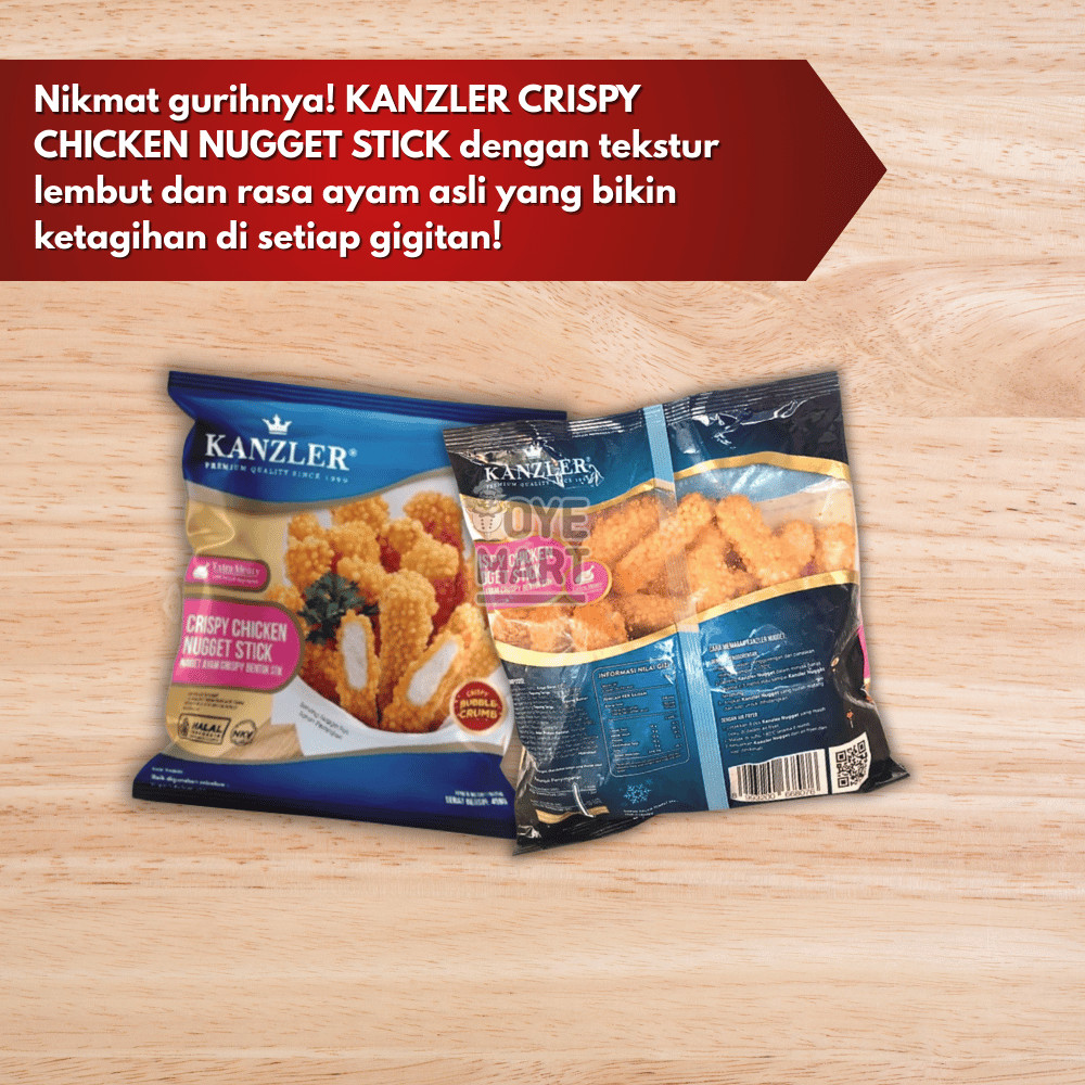 

BAH Kanzler Crispy Nugget Stick 450gr / Naget Ayam Stik / Frozen Food