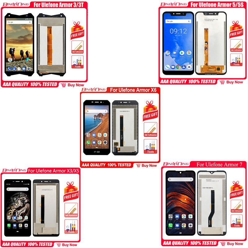 For Ulefone Armor X3 Armor 5 Armor 5S Armor X5 Armor X5 Pro Armor 7 Armor 7E LCD Screen Assembly Rep