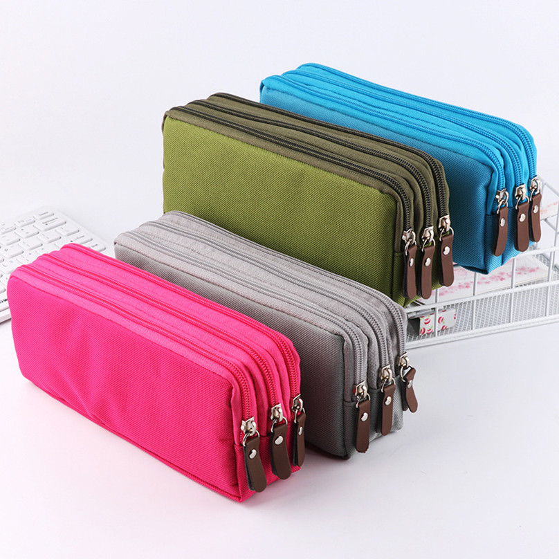 

Pencil Case School Supplies Trousse Scolaire Korean Stationery 3 Zipper Large Capacity Pencil Pouch Estuche Kalemlik Pencilcase