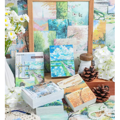 

RB 200 Lembar Kertas Deco Scrapbook Journal FOUR SEASONS EDITION Gwiyeo Journal Paper