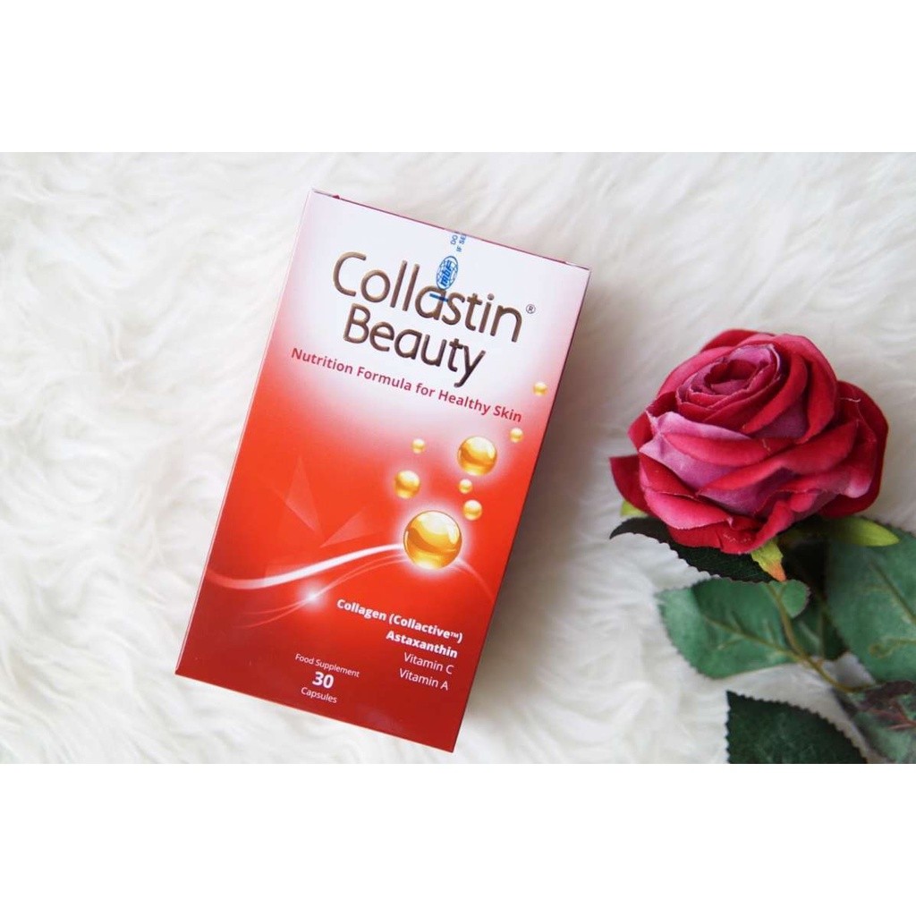 Collastin Beauty Vitamin Kulit Kolagen Astaxanthin 30 Kapsul - Untuk Mencerahkan Kulit - Kapsul Pemu